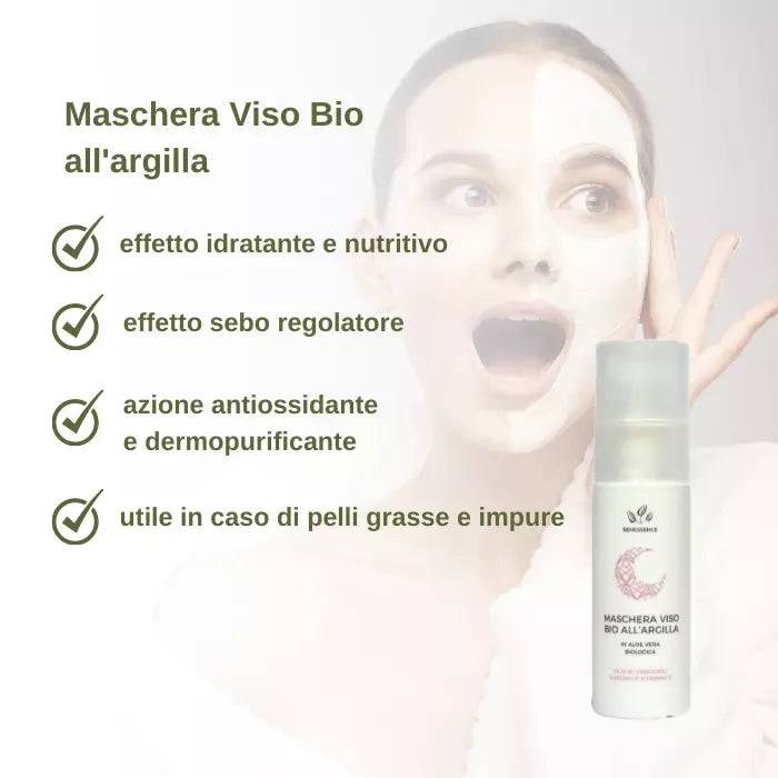Maschera Viso Bio all’Argilla – 50 ml