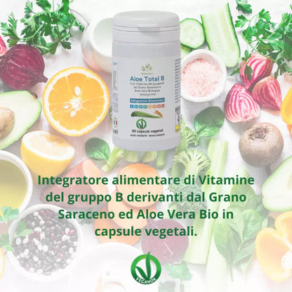 Vitamina B12, Vitamine del gruppo B ed Aloe Vera: Aloe Total B – 60 cps