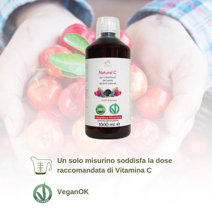 Natural C- Vitamina C da Acerola e Rosa Canina – 1 L