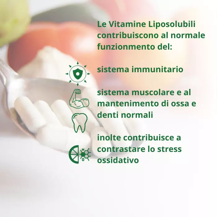 Vitamine Liposolubili, Coenzima Q10 e Aloe Vera – 60 cps