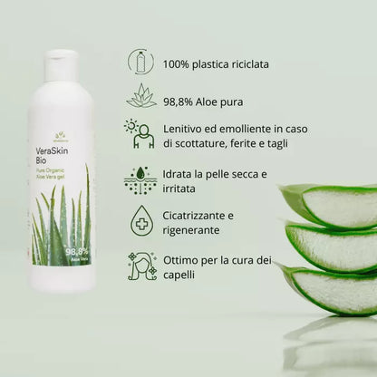 VeraSkin – Gel di Aloe Vera Biologica 98,8% da 250 ml