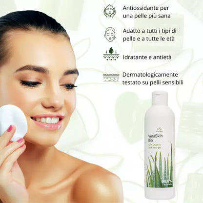 VeraSkin – Gel di Aloe Vera Biologica 98,8% da 250 ml