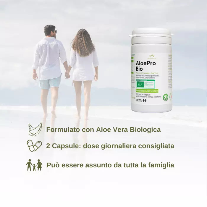 Aloe Vera Bio, Probiotici e Prebiotici: AloePro Bio – 60 capsule vegetali