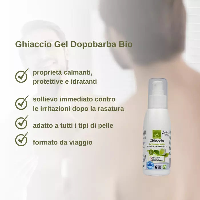 Ghiaccio Balsamo Dopobarba con Aloe Vera Biologica – 100 ml
