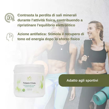 Potassio Citrato in polvere solubile – formato da 500 g