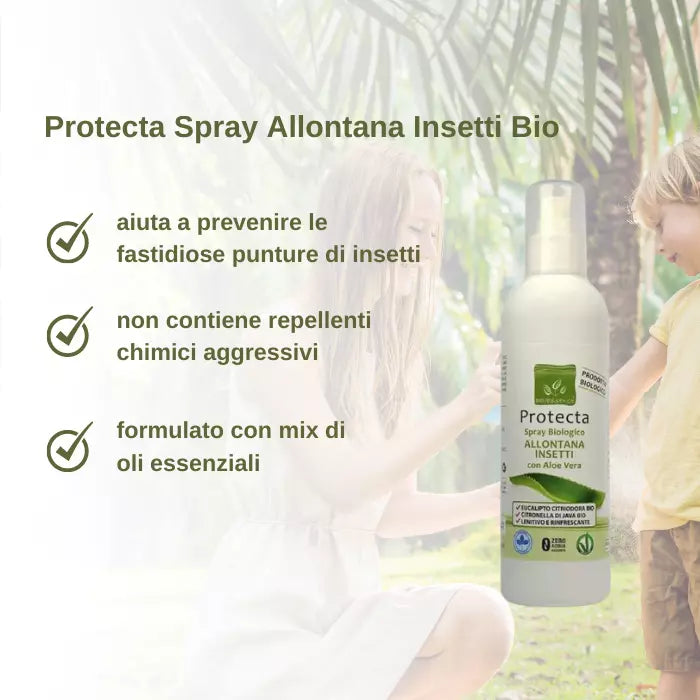 Protecta Spray Allontana Insetti e Zanzare con Aloe Vera – 250 ml