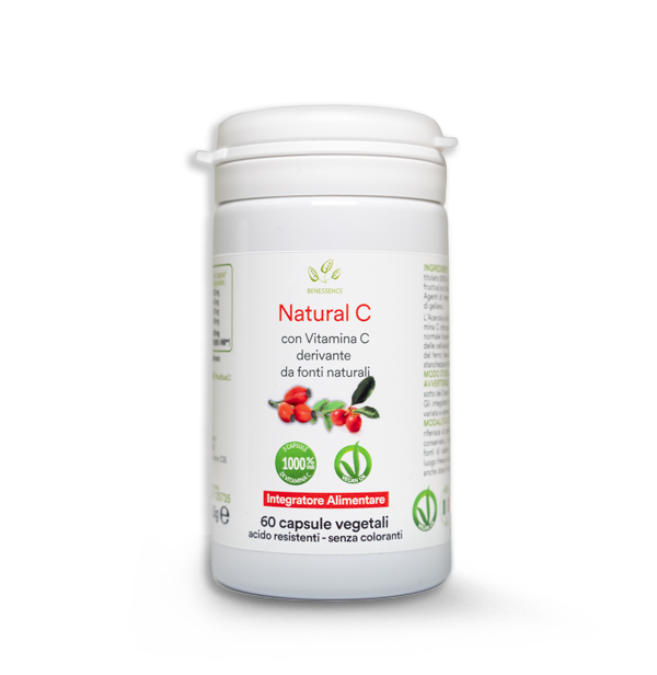 Natural C: capsule con Acerola e Rosa Canina-60 cps