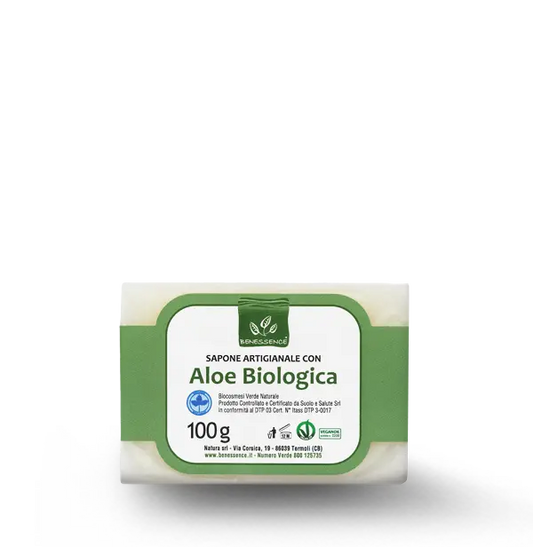 Sapone Artigianale con Aloe Vera Biologica – 100 g